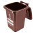 金诗洛 户外厂房垃圾桶 加厚50L 大号特厚桶 塑料分类垃圾箱 上海分类垃圾桶 咖啡色湿垃圾 KT-311