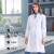 实验服化学实验室白大褂医学生隔离防护衣化工男女长袖 女士薄款 (钮扣袖) S