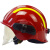 元族红色消防头盔17式全盔型防护头盔FTK-Q统型款欧式头盔 红色 无AB签款