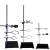 铁架台实验室支架夹子蝴蝶夹铁圈金属不锈钢国标全套化学十字夹 杆+座+十字夹+烧瓶夹60cm