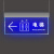 收银台发光提示牌过道厕所带灯指示牌走廊悬挂安全出口吊装指引牌 电梯间左指示牌 30x15cm