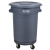 定制白云大号圆形垃圾桶带盖带轮超大容量塑料储水桶餐饮厨房户外 南方圆形垃圾桶121L蓝色 带底座