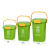 垃圾分类垃圾桶厨房手提桶圆桶10L带盖带提手大号厨余餐厨绿 10L手提储物桶绿色
