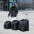 酷奇袋鼠（KUQIDAISHU）牛津布拉杆软体旅行包可折叠省空间托运登机后备箱常备行李箱 黑色 20英寸 20寸