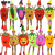 环保材料手工衣服女童款环保材料儿童水果蔬菜演出服环保造型卡通走秀亲子服舞蹈幼儿园六一表演服 红苹果 (L码)适合身高128-145 厘米
