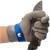 2020防割手套钢丝手套服装裁剪裁床制衣验厂专用手套金属铁手 (带按扣)5级防割钢丝手套