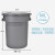 厨房大号商用户外大圆形泔水子定制垃圾桶容量环卫餐饮带轮桶 白云80L不带滑轮