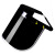 螺客岩（Locroyon）PVC防护面罩 配帽式防护面屏防飞溅防污防冲击不含安全帽【1个】 LKY-2912/透明屏 均码