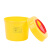 斯威诺 X-3596 圆形利器盒 医院诊所黄色锐器盒小垃圾桶 圆形8L
