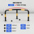 M型防撞护栏停车位固定栏杆隔离围栏挡车钢管护栏 弧形护栏76*1500*600*2.5黑