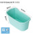 泡澡桶大人浴桶洗澡桶沐浴桶浴缸洗澡盆儿童塑料浴盆全身 [加厚加高]蓝色1.2米 无盖