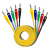 双头4mm香蕉插头带线 大电流高压仪器仪表表电源连接测试导线 黄色 0.5m