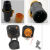 3芯LED显示屏公母防水电源航空插座D型YF替代NEUTRIK用欧姆插头 橙黑色母座防水