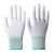 36双pu涂指涂掌手套劳保耐磨防滑透气工作干活防护手套 白色尼龙手套(36双) M