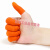手指套防滑加厚橙色护指耐磨乳胶橡胶防护点钞保护劳保胶手指头套 橙色防滑[M/中码 ]50只装