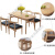 小米木业北欧餐桌椅组合现代简约小户型4人6人吃饭经济型家用长方形餐桌子 原木色120*60(单桌)