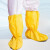 防化鞋套防耐酸碱化学品 防滑防水PVC靴套危化品车间液体防护 黄色(100双) 均码
