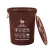 上海垃圾分类垃圾桶大号干垃圾湿垃圾户外圆形咖啡色棕色厨房物业Z 银灰色50升有盖