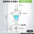 双层梨形分液漏斗厚料夹套梨型分液漏斗球形漏斗玻璃四氟活塞6012525050010002000300 玻璃活塞60ml-无刻度