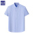 培蒙高品质纯棉男士衬衫短袖2024新款条纹休闲商务衬衣 2413 40