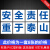 工厂车间安全生产大字标语 横幅墙贴 PVC塑料板警示牌 铝板反光 安全责任重于泰山(pvc塑料板 30x30cm