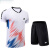 新款羽毛球服男女装套装儿童速干运动服队服大赛训练服短袖 男女童套装白+白裤 XS