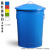 工业果皮箱小区铁皮桶垃圾桶带盖64L超大号大堂彩色户外环卫100L 64L镀锌板原色