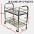 承琉不锈钢二层小推车1.0料围栏工作车手拉车工具车物料车厨房餐车 小号二层酒水车