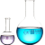 长颈圆底烧瓶平底烧瓶教学实验仪器50/100/250/500/1000/2000ml 100ml(平底烧瓶)