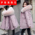 罗集（LUOJI）棉冬季新款韩版宽松派克服女可拆卸内胆加绒加厚外套小 雾霾蓝 XXS