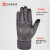 海斯迪克 麂皮绒手套 冬季全指防滑加绒触屏保暖手套 灰色1双