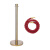 月桐（yuetong）皇冠头金色礼宾杆隔离护栏围栏 YT-D0566 含金色杆+金钩红色麻绳 950×320×51mm 1套