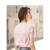 茵曼（INMAN）2019夏装新款圆领短袖个性猫咪印花趣味休闲文艺T恤女 1892022535 粉红色 XL