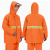 橙色环卫保洁工人分体雨衣雨裤套装劳保物业道路施工程反光防雨服 套装：橘色(单层) XL