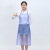 PVC围裙防水防油透明围裙加厚厨房食堂水产工厂简约加长防冻围腰 蓝色（长95cm左右的）2条价