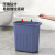 北欧垃圾桶带盖家用卧室网红厨房卫生间床边分类大号夹缝拉垃圾桶 蓝色-中号两个装