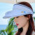 畅桑风扇帽成人新款夏季USB充电空顶男女遮阳帽户外遮阳帽子太阳帽 不带字母粉色