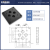 滑台转接板光学面包板转接板带M4螺纹孔矩阵多孔板 ADA-M100