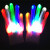 LED发光手套表演 手影舞荧光手套 抖音酒吧蹦迪神器EDM电音节装备 蓝色 双面发光一双