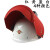 琉璃钢配安全帽式电焊面罩头戴式二氧帽红钢纸焊工 单独卡扣安全帽(黄色)