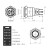汇君 16mm金属按钮开关防水LED高面环形灯 红光 3-8V[复位式]带插座