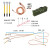 接地棒 10KV高压接地线接地棒10方铜线配电房接地线夹25平方铜线软铜线 四1米棒3支1*3+3米配夹配包