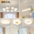 MODX法式奶油风客厅灯现代简约大气灯具组合全屋套餐新款创意南瓜吊灯 卧室灯50cm-三色变光