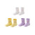 英氏（YEEHOO）儿童袜子男童女童短袜舒适透气凉感棉短袜3双装 紫白15～16
