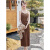 歌珀莱新中式轻国风衬衫吊带连衣裙两件套女装2024新款春夏高级感套装裙 咖啡色 （两件套） M