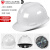 扬笙福适用于国标安全帽工地男加厚abs玻璃钢施工头盔建筑工程透气工作 V型国标高端加厚ABS-白