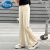 迪士尼（Disney）女童中国风裤子夏季薄款2024新款儿童洋气中大童喇叭裤女孩休闲裤 黑色 120