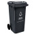 兰诗LAUTEE  YY-120A 新国标款大号分类环卫垃圾桶 户外带盖垃圾桶 120L灰色其他垃圾