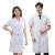白大褂长袖医生护士工作服女短袖薄款夏季实验服学生化学大学生室 女士短袖面料 XL