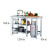 加厚厨房工作台不锈钢桌子家用操作台面可放煤气罐厨房台收纳架子 长120宽50高80单层加三层